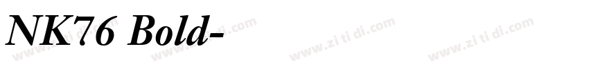 NK76 Bold字体转换